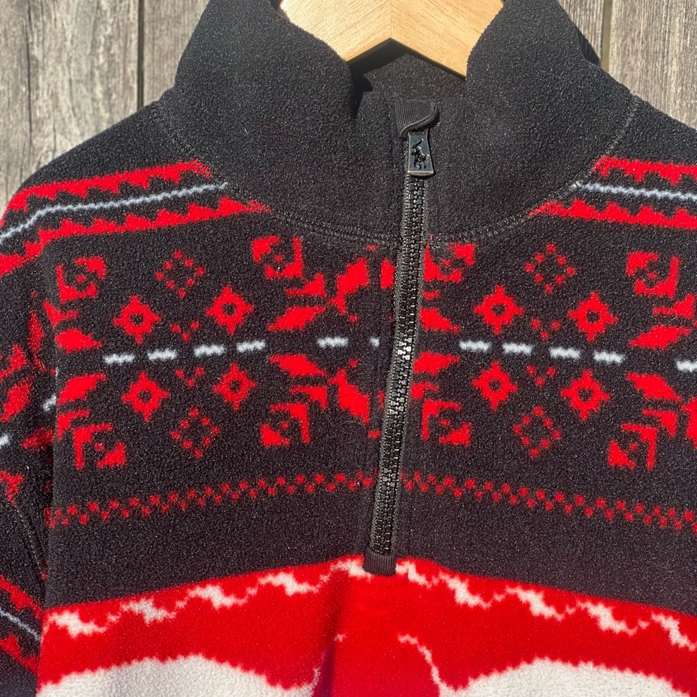Polo Ralph Lauren Girls Fair Isle Fleece 1/4 Zip Sweater - Picture 5 of 10